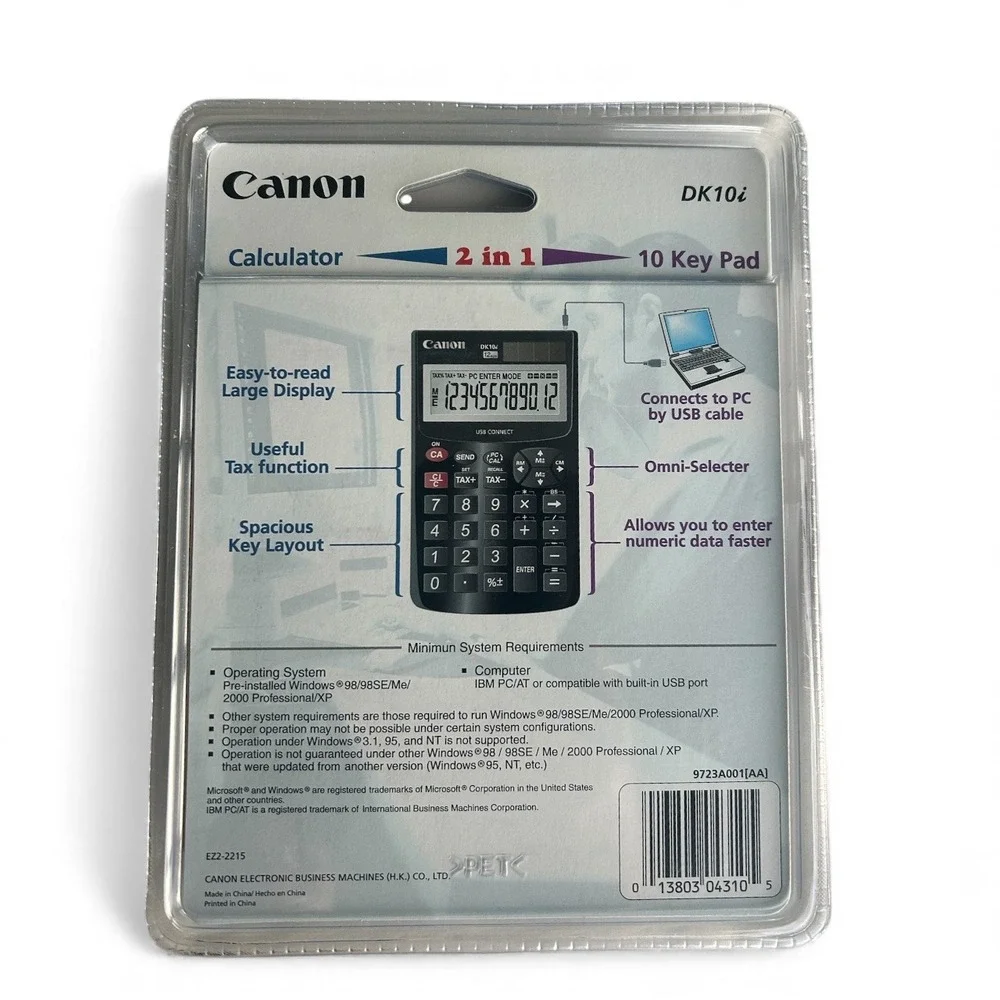Canon DK10i USB Calculator 10 Digit Keypad Numeric Data‎ Entry NIB